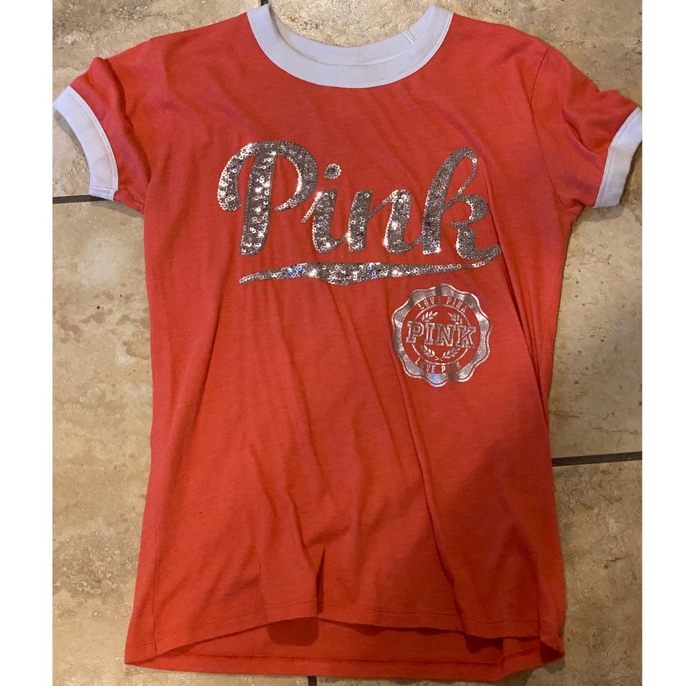 PINK glittery tee